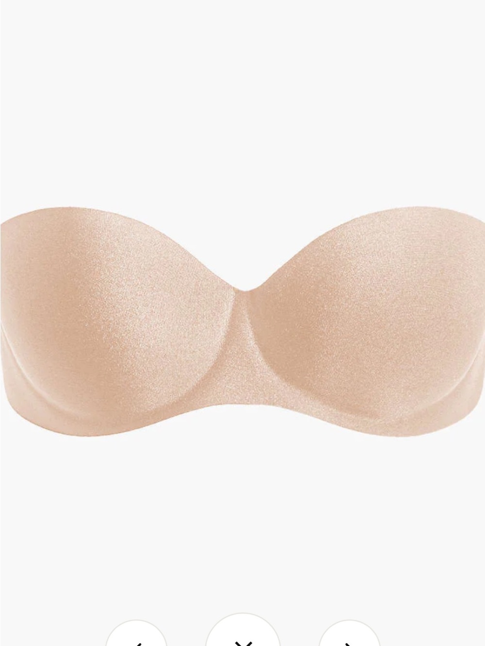 Seamless Strapless Bandeau Bra in Nude